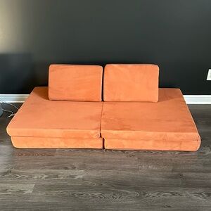 Nugget Comfort Cover Set Couch Not Included Rodeo Burnt Orange